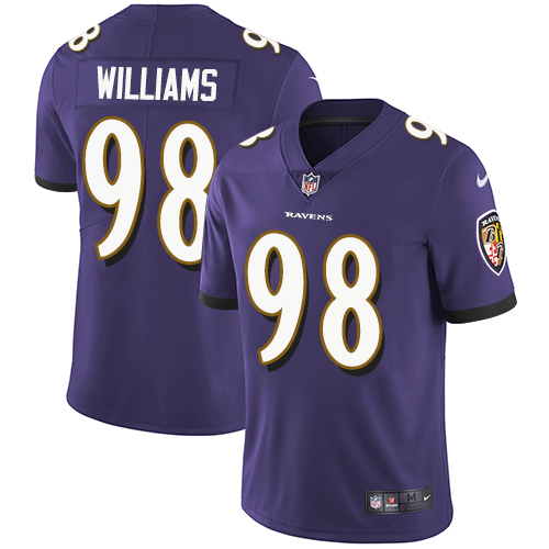 2019 Men Baltimore Ravens #98 Brandon Williams purple Nike Vapor Untouchable Limited NFL Jersey->women nfl jersey->Women Jersey